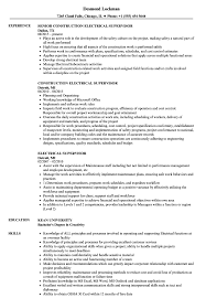 Assisted and maintained the hvac systems in a safe and efficient way. Electrical Supervisor Resume Samples Velvet Jobs