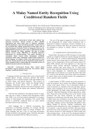 Clearly state that the person is authorized to perform the task and the reason for it. Pdf A Malay Named Entity Recognition Using Conditional Random Fields