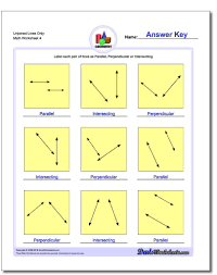 Unjoined Lines Only Worksheet Basic Geometry Worksheet Parallel And Perpendicular Lines Basic Geometry Line Math