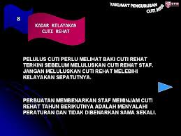 Cuti bersalin swasta atau kerajaan semua tentang cuti. Taklimat Pengurusan Cuti 7 April 2010 Tindakan Penguatkuasaan