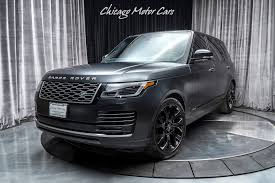 Used 2019 Land Rover Range Rover Autobiography Lwb Rare Matte Black Rear Seat Entertainment For Sale Special Pricing Chicago Motor Cars Stock 16723