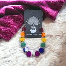 Rainbow Circles Dangle Earrings