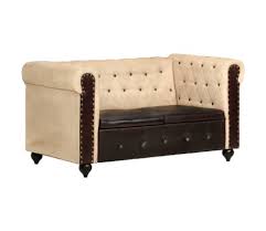 Von chesterfield klassik möbel gmbh. Vidaxl Chesterfield Sofa 2 Sitzer Braun Echtleder Vidaxl De