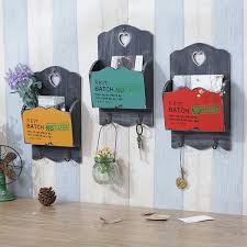 Porte Courrier Mural Lettre Crochet Cle Stockage Bois Boite Range Organiseur 2 Decoration Porte Courrier Lettres Decorees