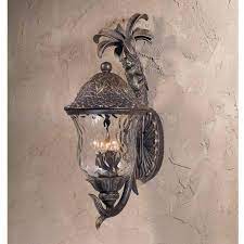New 4 Light Tropical Outdoor Wall Lamp Lighting Fixture Bronze Clear Glass Wall Lights Outdoor Wall Lamps Clear Glass