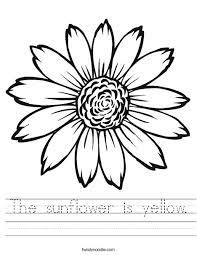 Worksheets, games, lesson plans, songs, stories The Sunflower Is Yellow Worksheet Twisty Noodle