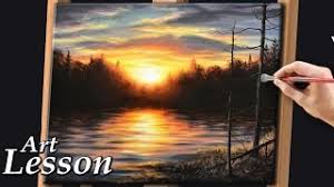 Set up your painting station. How To Paint A Sunset With Acrylics Step By Step Art Instruction Blog