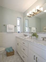 Bathroom White Cabinets Blue Walls Woodlawn Blue Benjamin Moore Popular Paint Colors Gray Painted Walls