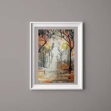 Landscape Wall Art Bohemian Decor City Art Abstract Decor Modern Art Textured Art Small Paintings H Bohemian Wall Art Landscape Wall Art Small Paintings