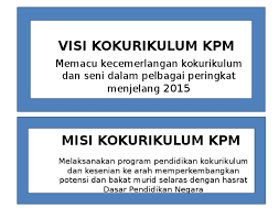 Melestarikan sistem pendidikan yang berkualiti untuk membangunkan potensi individu bagi memenuhi aspirasi negara. 268802232 Visi Kokurikulum Kpm 1 Pptx