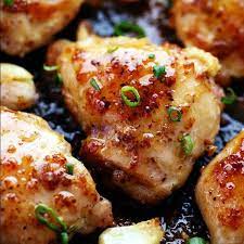 Honey Dijon Garlic Chicken Recipe Yummly Recipe Boneless Chicken Thigh Recipes Chicken Thigh Fillet Recipes Chicken Thights Recipes