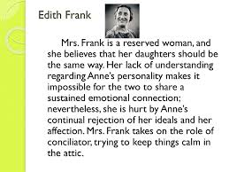 Start studying diary of anne frank. Edith Frank Characteristics