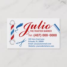 Check out our barber business card selection for the very best in unique or custom, handmade pieces from our stationery shops. Barber Business Card Design Customizable Pole Business Card Branding