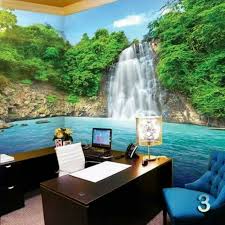 Punya laptop gak punya gambar keren? 3d Wallpaper Dinding Custom Pemandangan Alam Air Terjun Termurah Shopee Indonesia