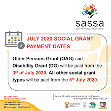 Mar 01, 2021 · to ensure an easy disbursement of the sassa grant, certain days have been set aside for beneficiaries to receive their payment. Sassa On Twitter July 2020 Social Grant Payment Dates Sassacares The Dsd Gcismedia