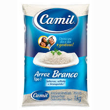 Arroz Branco Camil Tipo 1 1kg | Caixa com 10 Unidades