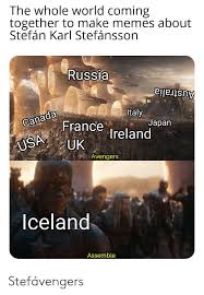 Les dernières parts de marché des moteurs de recherche en france, aux usa et dans le monde : The Whole World Coming Together To Make Memes About Stefan Karl Stefansson Russia Australia Italy Japan France Treland Canada Se Y Usa Uk Avengers Iceland Assemble Stefavengers Meme On Astrologymemes Com