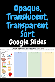 Google Slides Distance Learning Science Opaque Translucent Transparent Elementary Teachin Learning Science Teaching Elementary Elementary Science Activities