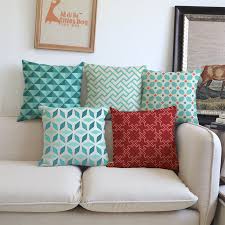 In look & cushion® lavoriamo con un obiettivo molto chiaro: Geometrica Verde Fodere Per Cuscini Di Cotone Di Tela Coperte E Plaid Cuscini Per Divano Complementi Arredo Casa Copertura Del Cuscino Decorativo Fodere Per Cuscini 45x45cm Cushion Cover Green Cushion Coverscushion Cover 45x45cm
