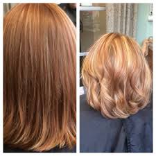 Short Hair Blonde And Copper Highlights Strawberry Blonde Hair Blonde Hair Color Hair