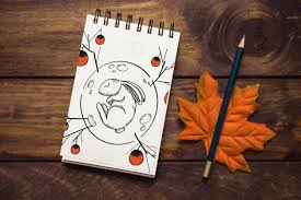 Download Free Psd Notepad Mockup With Autumn Concept