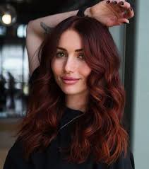 SULMY Red Wigs Color with Burgundy Feel 100% Real Human Hair for Cauca