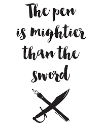 The Pen Is Mightier Than The Sword Quote Photographic Print By Deificusart Pen Quotes Art Prints Quotes Sword Quotes