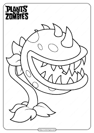 Coloring books for boys and girls of all ages. Plants Vs Zombies Chomper Pdf Coloring Page Mario Coloring Pages Plant Zombie Coloring Pages