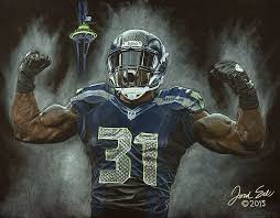 Seattle Seahawks Kam Chancellor Bam Bam Kam Prints For Sale Original Artwork Seattle Seahawks Football Seahawks Football Nfl Football Art