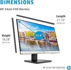 Integrated speakers produce loud, dynamic sound while eliminating the need for a pair of extra speakers. Buy Hp 24mh Fhd Monitor Computer Monitor With 23 8 Inch Ips Display 1080p Built In Speakers And Vesa Mounting Height Tilt Adjustment For Ergonomic Viewing Hdmi And Displayport 1d0j9aa Aba Online