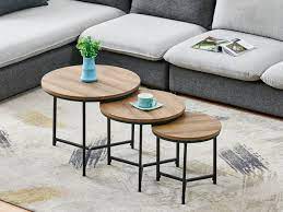 mena coffee table nest of tables side table 3pcs walnut coffee table solid wood table tops nesting coffee tables