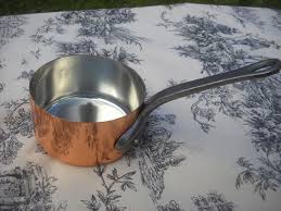 French Made In France Vintage Solid Copper Small Butter Pan Etsy Cast Iron Handles French Vintage Copper Pans