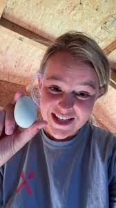 My first blue egg from my easter egger!! #floridafarm #fall #floridafarms  #farmtok #farm #babyanimals #chicken #chickens #chickenladycheck