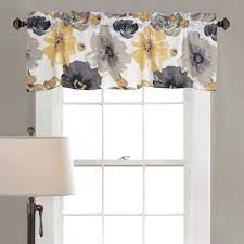Mellow yellow checkered personalized throw blanket in grey. Lush Decor Leah Room Darkening 18 X 52 2 Header Floral Yellow 100 Polyester 3 Rod Pocket Single Valance Walmart Com Walmart Com