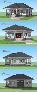 For Those On A Budget Elegant 3 Bedroom Single Storey House Ulric Home Affordable House Plans Bungalow Style House Modern Bungalow House Plans