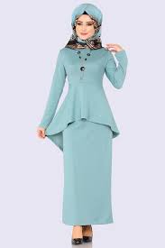 Modaselvim Kombin Peplum Detay Kolyeli Kombin 5069kb139 Mint Muslimah Fashion Fashion Dresses