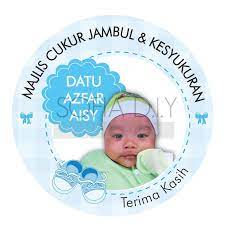 Juga buat sticker termasuk sticker produk. Contoh Sticker Untuk Majlis Aqiqah Sofia Diy Gift Shop Facebook