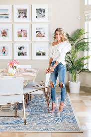 The 1 Brilliant Way This Fashion Blogger Made Her Glam Dining Room Kid Friendly Blogger Dining Room Dining Room Wall Decor Dining Room Walls