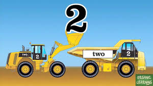 Wheel Loaders Dump Trucks Teaching Numbers 1 To 10 Learning Number Counting For Kids Counting For Kids Preschool Construction Teaching Numbers