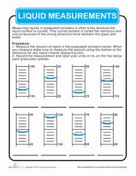 Graduated Cylinder Measurements Worksheet Education Com Graduated Cylinders School Science Experiments Middle School Science Experiments