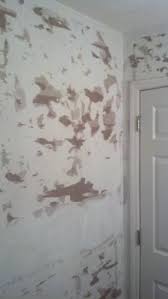 If remaining wallpaper adhesive has made the wall feel rough, sand it lightly to knock down the texture and make it smooth again. Repairing Drywall After Removing Wallpaper Doityourself Com Community Forums