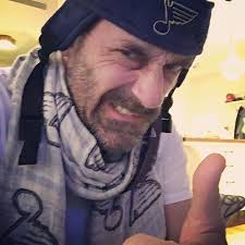 Jon Hamm's pregame message for the team: fire it up, boys. #stlblues  #WeAllBleedBlue