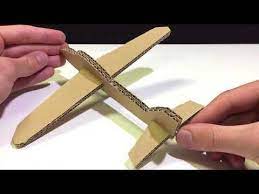 What are the steps to make a paper airplane? How To Make The Simplest Airplane Launcher At Home Cardboard Glider Youtube Cardboard Airplane Cardboard Model Airplane Kids