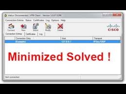 This application is for universal windows platform. Cisco Vpn Client Minimized To Taskbar And Stays In Status Disconnect Youtube