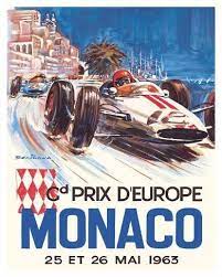 Giclee Print Monaco Grand Prix Europe Gd Prix D Europe Formula One F1 By Michel Beligon Grand Prix Posters Vintage Racing Poster Monaco Grand Prix Posters