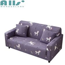 Unicorn Printed Universal Stretch Furniture Covers For Living Room Purple Couch Sofa Slipcovers For Home Cartoon Slip Sofa Covers Slipcovered Sofa Purple Couch