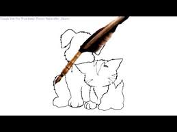 Learn how to draw these cute pals taking a group photo together! How To Draw A Cat And Dog Together Cartoon Youtube
