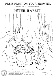 Beatrix Potter S Peter Rabbit Printout For Coloring Peter Rabbit And Friends Rabbit Colors Colouring Pages