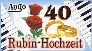 Hochzeitstag, der perlenhochzeit für mann und frau, eltern oder großeltern. Rubin Hochzeit 40 Jahre Ehe Jubilaum Hochzeitslied Youtube