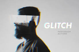 Free instagram outro after effects template. Glitch Effect Photoshop Actions In Actions Presets On Yellow Images Creative Store